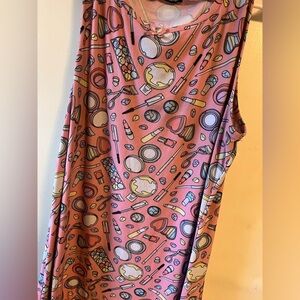 5 MORE MINUTES Y2K MAKEUP Pink Patterned Sleeveless Dress Nightgown 🩷✨